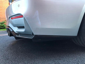 BMW M3 M4 F80 F82 F83 M Performance Carbon Rear Bumper Diffuser 3 Pieces Kit - 2MTechnics